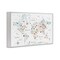 Stupell Industries Whimsical World Traveler Map Framed Giclee Wall Art Design by Laura Marshall